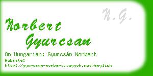 norbert gyurcsan business card